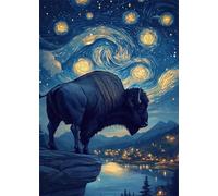 Puzzle 1200 Pièces Adultes Vache Ciel Étoilé 75 x 50 cm, Jeux éducatif, Divertissement Créatif, Puzzle Classique, Jeu Difficile Puzzles 1200 Pièces