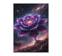 Puzzle 1200 Pièces Adultes Violet Fleur Espace 75x50 cm Jeu Éducatif Jeu de Création et Logique Concentration, Cadeau Garcon et Fille, Puzzle Adulte 1200 Pièces