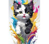 Puzzle 1200 pièces, Chat à l'aquarelle Puzzles pour Adultes Jeu éducatif Défi Jouet, Jeu d'adresse pour Toute la Famille Puzzle pour Adultes