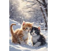 Puzzle 1200 pièces,Chaton d'hiver Puzzl pour Adultes, Puzzles pour Adultes Jeu éducatif Défi Jouet, Jeu d'adresse pour Toute la Famille, Puzzle pour Adulte Enfants