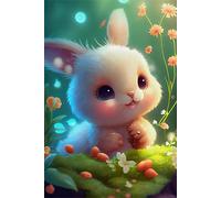Puzzle 1200 pièces Lapin Animal Puzzles pour Adultes Jeux d'activités Familiales,Puzzle à Faire Soi-même pour Décoration Murale de la Maison