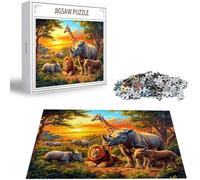 Puzzle 1314 Pièces Adultes Afrique, Puzzle 1314 Pièces Parfaitement Imbriquées Lettres au Dos, Animal Impossible Difficile Puzzles pour Adultes et Adolescents pour Hommes et Femmes Cadeaux H-7878