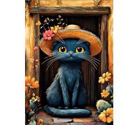 Puzzle 1314 Pieces Adultes Chat Fleur Dessin Animé 75 x 50 cm Puzzle Adulte Jeu éducatif défi Jouet Puzzle Impossible 1314 Pièces Puzzles