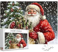 Puzzle 1314 Pièces Adultes, le père Noël Puzzle Bière Motif Désign, Grand Bois Jigsaw 75x50cm Débutant Fille éducatif Challenge Toy avec Emballage Cadeau for Decoration Chambre Murale, Cadeau,Model157