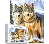 Puzzle 1314 Pièces Adultes, Loup Puzzle Neige Motif Désign, Grand Bois Jigsaw 75x50cm Débutant Fille éducatif Challenge Toy avec Emballage Cadeau for Decoration Chambre Murale, Cadeau Femme, Model919