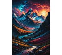 Puzzle 1314 Pieces Adultes Montagne Lever Soleil 75 x 50 cm Puzzle Adulte Jeu éducatif défi Jouet Puzzle Impossible 1314 Pièces Puzzles