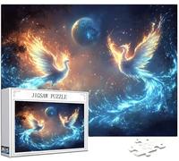 Puzzle 1314 Pièces Adultes, Phénix Puzzle Oiseau Motif Désign, Grand Bois Jigsaw 75x50cm Débutant Fille éducatif Challenge Toy avec Emballage Cadeau for Decoration Chambre Murale Cadeau Femme,Model370