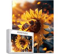 Puzzle 1314 Pièces Adultes Tournesol, Puzzle 1314 Pièces Parfaitement Imbriquées Lettres au Dos, Abeille Impossible Difficile Puzzles pour Adultes et Adolescents pour Hommes et Femmes Cadeaux H-1857