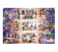 Trefl Prime - Puzzle UFT : Cities Beyond The Clouds - 13 500 pièces, Grand Puzzle avec Monuments Fameux, Collage, Carton Le Plus Épais, Loisir pour Adultes et Enfants à partir de 14 Ans