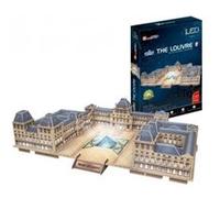 Puzzle 137 Pièces : Puzzle 3D avec LED - Le Louvre - Difficulté : 6/8, Cubic Fun G