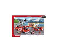 Nathan - Puzzle enfants - Cadre 15 pièces - Les pompiers - Fille ou garçon dès 3 ans - Puzzle de qualité supérieure - Carton épais et résistant - Quotidien et Travail - 86138