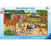 RAVENSBURGER Puzzle cadre La vie à la ferme 15 pièces