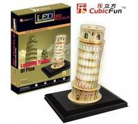 Puzzle 15 Pièces : Puzzle 3D avec LED - Tour de Pise, Cubic Fun G