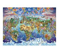 Puzzle 150 pièces,35x25 cm Puzzles pour Adultes,Jeux éducatif Puzzles Classiques Défi Jouets Cadeaux pour Puzzle de Décoration Familiale - Carte du Paysage Animalier