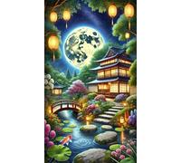 Puzzle 150 Pièces Adulte 35 x 25 cm,Lune du Grenier Japonais Impossible Classique Jigsaw Puzzles,Jeu Classique pour Toute la Famille,Décoration Murale & Cadeau