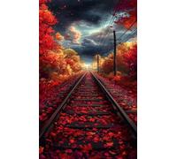 Puzzle 150 Pieces Adulte Train Feuilles D'Érable 35x25 cm éducatif Challenge Classique Puzzles pour Famille Amis