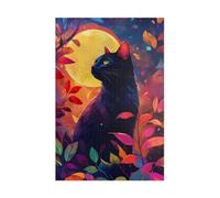 Puzzle 150 Pièces Adultes Animaux Lune Chats Puzzle Difficile et Stimulant Jeux éducatif Puzzles Classiques Puzzles 150 Pièces Adultes Cadeau Stimulant 35 x 25 cm