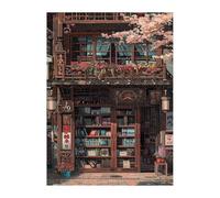Puzzle 150 Pieces Adultes Bibliothèque Rue, Défis Amusants Détente Créativité Puzzle Impossible, Puzzles pour Adultes 150 Pièces 35 x 25 cm