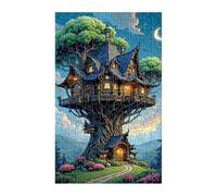 Puzzle 150 Pieces Adultes Cabane dans Les Arbres Paysage 35x25 cm Jeux de Réflexion Éducatifs, Concentration et Amusants à Découvrir Activité Familiale Parfaite Puzzle Adulte 150 Pièces