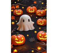 Puzzle 150 Pieces Adultes Citrouille Fantôme Dessin Animé 35x25 cm, Examinez Les pièces, Découvrez Les Indices et Résolvez l'enquête, Puzzle Adulte 150 Pièces