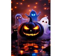 Puzzle 150 Pieces Adultes Citrouille Fantôme Mignonne 35x25 cm, Examinez Les pièces, Découvrez Les Indices et Résolvez l'enquête, Puzzle Adulte 150 Pièces