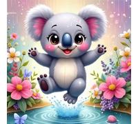 Puzzle 150 Pièces Adultes Étang des Koalas 65x65cm, Puzzle Adulte 150 Pieces, Jeu éducatif Défi Jouet, Puzzles Impossible, Bricolage Cadeau Artistique