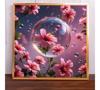 Puzzle 150 Pièces Adultes Fleur Forme Goutte d'eau 65x65cm 150 pièces Puzzles pour Adultes Jeu éducatif défi Jouet, Puzzle Impossible pour Toute la Famille