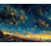 Puzzle 150 Pieces Adultes Paysage Abstrait 35x25 cm, Examinez Les pièces, Découvrez Les Indices et Résolvez l'enquête, Puzzle Adulte 150 Pièces