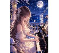 Puzzle 150 pièces Adultes, Piano Moonlight Puzzle Classiques 150 pièces, 35x25cm Puzzles Impossible Difficile avec Poster, Magnifique Décoration Puzzle et Cadeaux Relaxant