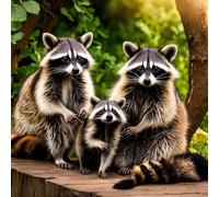 Puzzle 150 pièces,Animaux ratons laveurs Puzzles pour Adultes,Jeux éducatifs,Puzzles Artistiques à Faire Soi-Même idéal pour la Décoration Intérieure et Les Cadeaux