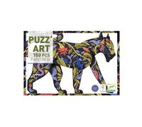 Djeco Puzzle PUZZ'ART Panthère – 150 pièces, dès 6 ans, poster inclus, 62×46,5 cm