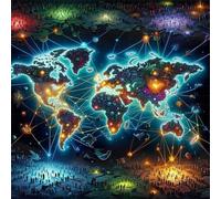 Puzzle 150 pièces,Carte du Monde Abstraite Puzzles pour Adultes,Jeux éducatifs,Puzzles Artistiques à Faire Soi-Même idéal pour la Décoration Intérieure et Les Cadeaux