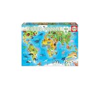 Educa Borras 150 Mapamundi Animals Multicolore 9-12 Years