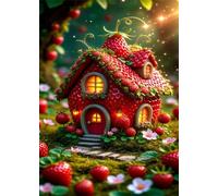 Puzzle 150 pièces Jeux éducatif Défi Jouets Maison de Fraises de Dessin animé Puzzles Classiques Puzzle DIY Cadeaux de l'art de la Décoration Moderne