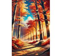 Puzzle 150 Pieces Jungle Automnale, Jeux éducatif Défi Jouets Puzzles Classiques, Parfaitement Emboîtable Lettres au Dos, pour Vous Faciliter Le Travail pour Hommes Femmes Plus âgés 35 x 25 cm