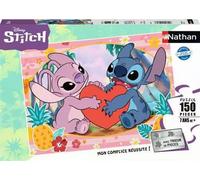 Nathan - Puzzle Enfants - 150 pièces - Moment en Amoureux/Disney Stitch - Filles ou garçons dès 7 Ans - Puzzle de qualité supérieure - Carton épais et résistant - 12004091