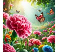 Puzzle 150 pièces,Papillon œillet Rose Puzzles pour Adultes,Jeux éducatifs,Puzzles Artistiques à Faire Soi-Même idéal pour la Décoration Intérieure et Les Cadeaux