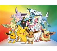 Puzzle 150 Pieces Pokemon Font La Fete : Pikachu Voltali Pyroli Mentali Et Noctali - Enfant Collection Dessin Animé