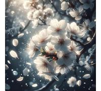 Puzzle 150 pièces pour Adulte,Fleurs Blanches 65x65 cm DIY De Puzzle,Divertissement créatif,Jeux éducatifs à défis Puzzles pour Toute la Famille