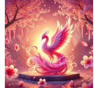Puzzle 150 pièces pour Adulte,Fleurs de phénix Roses 65x65 cm DIY De Puzzle,Divertissement créatif,Jeux éducatifs à défis Puzzles pour Toute la Famille
