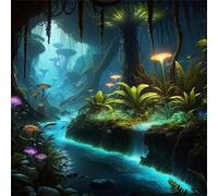Puzzle 150 pièces pour Adulte,Nuit dans la Jungle 65x65 cm DIY De Puzzle,Divertissement créatif,Jeux éducatifs à défis Puzzles pour Toute la Famille