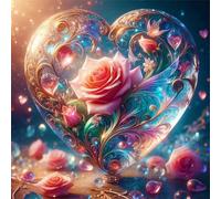 Puzzle 150 pièces,Roses d'amour Puzzles pour Adultes,Jeux éducatifs,Puzzles Artistiques à Faire Soi-Même idéal pour la Décoration Intérieure et Les Cadeaux