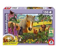 Puzzle 150 pièces SCHMIDT SPIELE Mignons visiteurs dans la prairie Paysage Multicolore