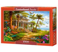 Castorland Puzzle 1500 pièces Adulte La maison des palmiers – Oasis tropicale multicolore 68x47 cm