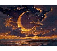 Puzzle 1500 Pieces - Abstrait Lune 87x57 cm Puzzles pour Adultes - Puzzle 1500 Pièces Adultes - avec Une Boîte d'emballage Exquise - Jeu d'Activités Familiales - Cadeau pour Femmes & Hommes s7h-113