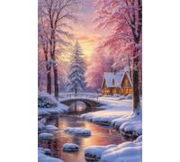 Puzzle 1500 Pieces Adulte Arbres Rivière d'hiver 87 x 57 cm Puzzles Adultes 1500 Pièces Puzzle Impossible Jeu Éducatif Jeu D'adresse pour Toute la Famille