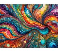 Puzzle 1500 Pièces Adulte Graffiti Abstrait - Pièces Parfaitement Imbriquées avec Lettres de Tri au Dos - sans Poussière - Grand Format 87x57 cm - Idée Cadeau Seniors