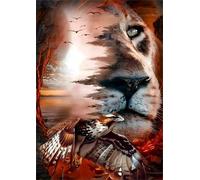 Puzzle 1500 Pièces Adultes Animaux Lions Aigles Puzzle Difficile et Stimulant Jeux éducatif Puzzles Classiques Puzzles 1500 Pièces Adultes Cadeau Stimulant 87 x 57 cm