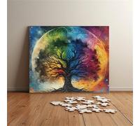 Puzzle 1500 Pièces Adultes Aquarelle Arbres Quatre Saisons Puzzle Difficile et Stimulant Jeux éducatif Puzzles Classiques Puzzles 1500 Pièces Adultes Cadeau Stimulant 87 x 57 cm