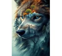 Puzzle 1500 Pièces Adultes Arbre Loups Animaux 87 x 57 cm, Jeux éducatif, Divertissement Créatif, Puzzle Classique, Jeu Difficile Puzzles 1500 Pièces